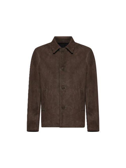 GIACCA BOMBER IN PELLE SCAMOSCIATA - DARK BROWN Salvatore Santoro | W25SANT49528-UBAY_COFFEE